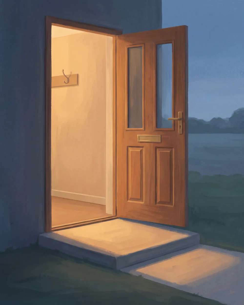 An open door glowing warmly at dusk—an AI-generated image from a FoZone post dated September 26, 2026
